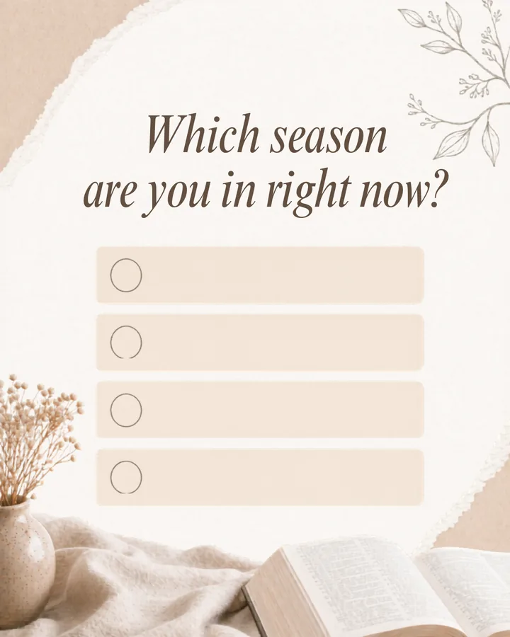 Which season are you in right now engagement template preview
